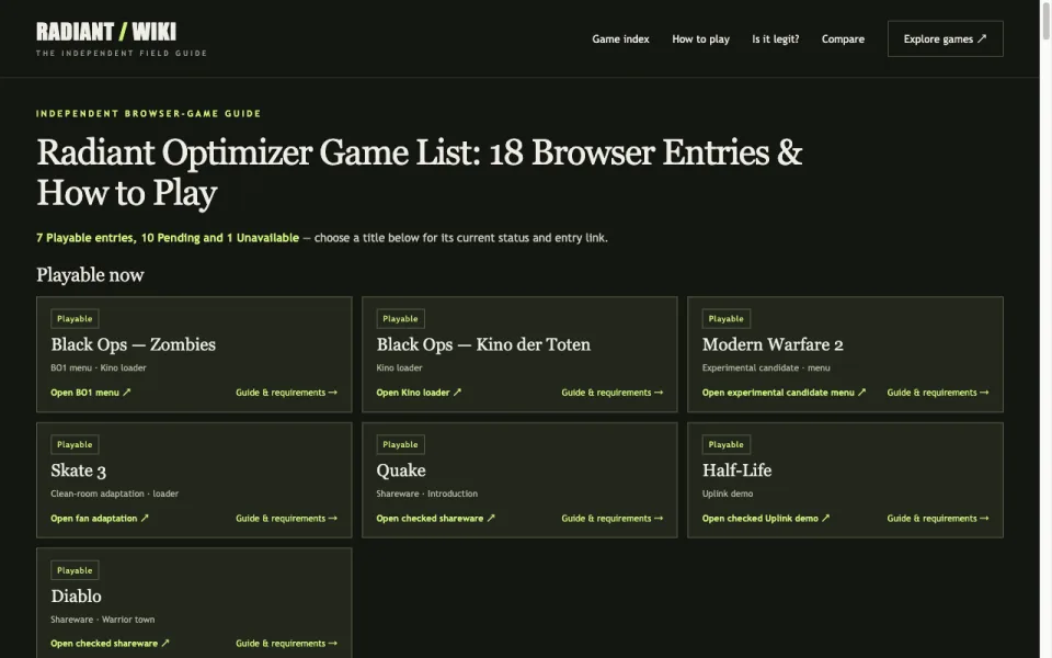 Radiant Optimizer Wiki 预览截图